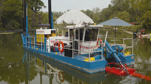 Dredge Harvesting Weeds